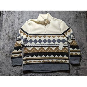 NWT Mutual Weave Long Sleeve 1/4 Zip Fleece Pullover Men's Size Large